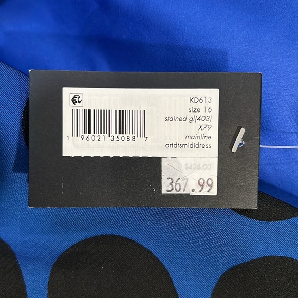 kate spade Blue and Black Polka Dot Maxi Dress - Picture 5 of 5